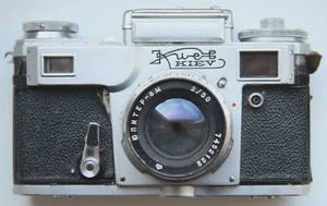 Vintage USSR Soviet Film Camera Kiev 4 Lens Jupiter-8M With Case - Picture 1 of 11