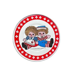 Plato de juguete de hojalata de repuesto Raggedy Ann & Andy 1972 de colección tiene rasguños - Imagen 1 de 7