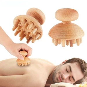 2x Massage Cellulite Gua Sha Body Muscle Pain Relief Wood Therapy Drainage Tool - Picture 1 of 11