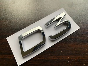 Letras de insignia trasera cromadas D3 para Volvo XC40 XC60 XC90 XC70 V40 V60 V90 V70 ABS - Imagen 1 de 1