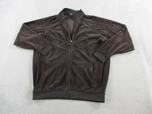Sean John Jacket Mens Extra Large Brown Velour Track Full Zip Hip Hop Y2K VTG - Picture 1 of 11