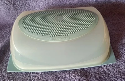 Tupperware Käse Max A139 Käseglocke Frischebox Condens Control Groß blau - Bild 1 von 4
