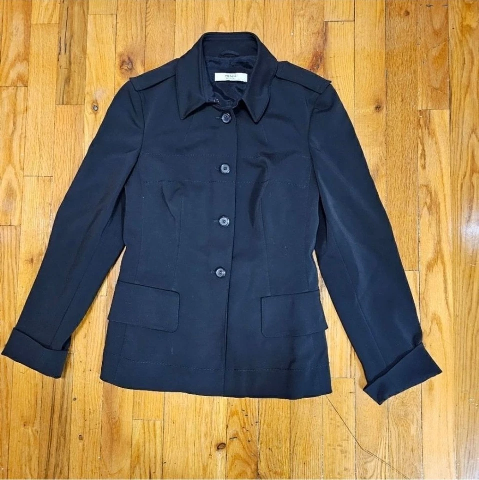 Women's PRADA Black Blazer Jacket Size 6 - Image 1 of 4