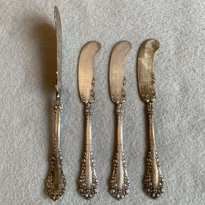 BERKSHIRE Rogers Butter Knives & Master Silverplate 1847 No Monogram Set of 4 - Picture 1 of 9