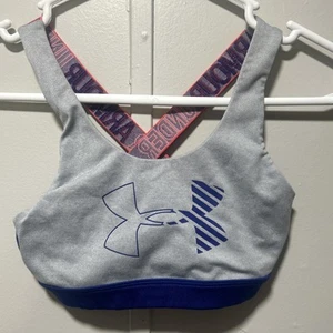 Under Armour Heatgear FITTED Sports Bra Aqua Blue Girls Youth size Small YSM - Picture 1 of 18