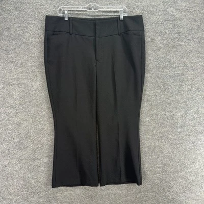 Pantalones de vestir Elle para mujer 16 negros a lunares tiro alto plisados bolsillos rectos Foto 1 de 4