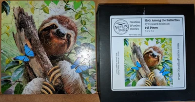 Nautilus Puzzles	Sloth Among the Butterflies	143	7.5x7.5	Complete jigsaw - Image 1 of 4