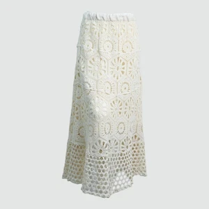 Crocheted cotton skirt with panelled design 12-16 - Picture 1 of 6