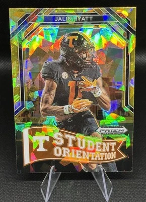 2023 Panini Prizm Draft Picks - Student Orientation Jalin Hyatt #SO-14 Gold Ice - Image 1 of 2