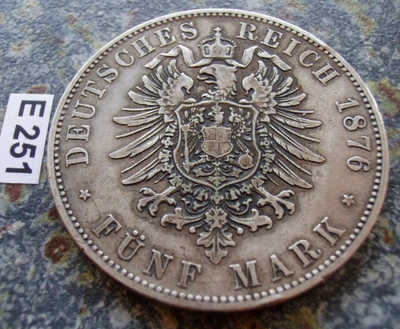 Bayern 5 Mark 1876 Ludwig - Bild 1 von 2