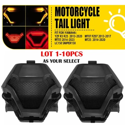 Luz trasera LED integrada luz de señal de giro para Yamaha YZF R3 R25 MT07 FZ07 MT03 K Foto 1 de 4