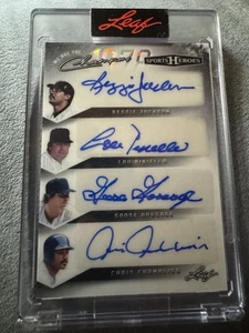 2025 LEAF REGGIE JACKSON/ PINIELLA/GOOSE GOSSAGE/CHAMBLISS Quad  AUTO /2 YANKEES - Picture 1 of 2