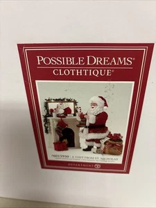 A VISIT FROM ST NICHOLAS Dept 56 Possible Dreams LED Fireplace Santa 6013930 - Picture 1 of 3