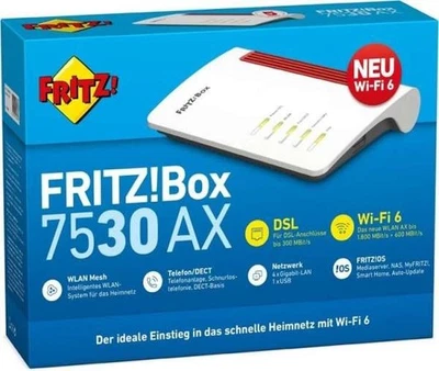 AVM FRITZ Box 7530 AX DSL Router - Weiß (20002944) - Bild 1 von 4