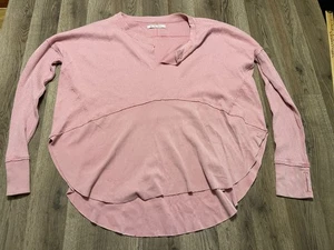 We The Free Sweater, Women's Size Large, Pink, Long Sleeve, V-neck - Picture 1 of 8