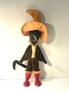Muñeca de madera Perrault's Puss In Boots de los años 30 rara hecha en Polonia 9" - Imagen 1 de 6