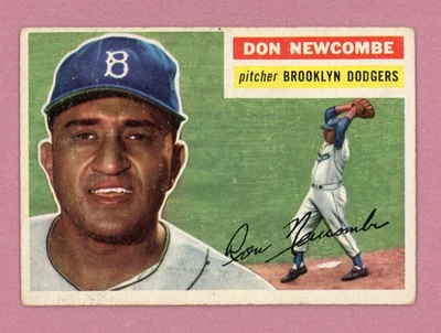 Tarjeta de béisbol 1956 Topps #235 Don Newcombe Brooklyn Dodgers en muy buena condición/en muy buen estado+ ligera con cs Foto 1 de 2