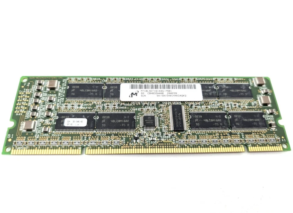 Micron MT18LSDT16144G-75B1 Memory Sun 501-5401-03 256MB Sdram PC100 232-pin ECC - Image 1 of 1