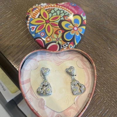 Brighton NWT Lyric Heart Dangle Earrings W/Heart Tin **RETIRED** - Image 1 of 4