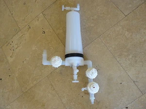 ENTEGRIS / FLUOROWARE 201-35 AND 202-59 VALVE ASSEMBLY WITH FILTER HOUSING - Picture 1 of 5