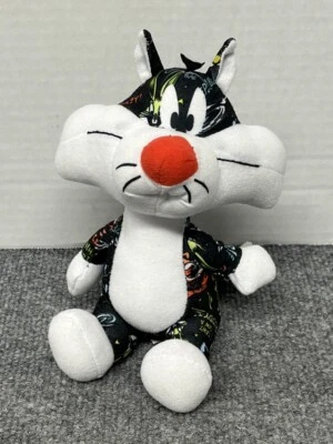 Looney Tunes Sylvester Cat 7 英寸毛绒填充动物黑白 — 第 1/4 张图片