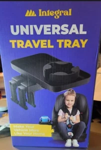 Adjustable Travel Tray - Universal Quick Attach Clamps for Car Seats, Strollers, - Picture 1 of 3