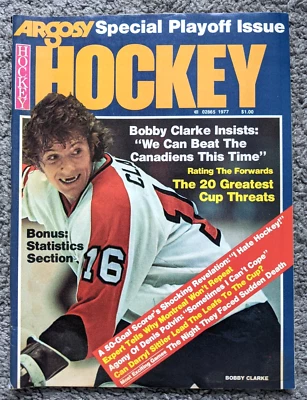 REVISTA DE HOCKEY ARGOSY 1977 DE COLECCIÓN NHL HOF EXC CLARKE ORR ESPOSITO + MÁS Foto 1 de 3