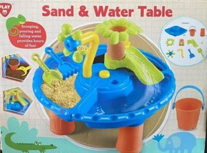 Play Sand & Water Table 17.5" X 12.7" X 15.25" Scoop Pour Waterfall Fun - Picture 1 of 4