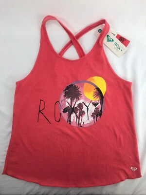 Camiseta sin mangas Roxy Girl espalda cruzada talla L (14/16) color coral con ligero defecto nueva con etiquetas Foto 1 de 4