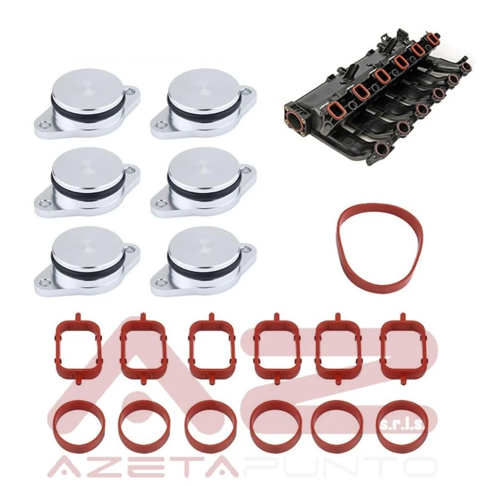 kit abolizione swirl flaps bmw m47 m57 20d 25d 30d 35d 6 tappi 33mm e46 e90 e60 - Immagine 1 di 4