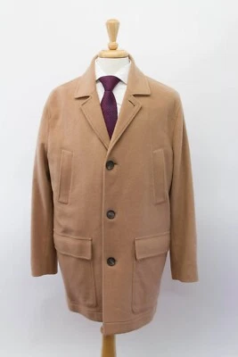 NWT Brunello Cucinelli Men's 100% Cashmere Overcoat W/Logo Buttons 50/40US A232 - Image 1 of 4