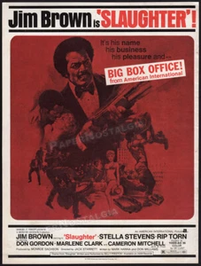 SLAUGHTER__Orig. 1972 Trade Print AD / advert__JIM BROWN_STELLA STEVENS_RIP TORN - Picture 1 of 1