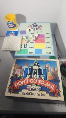 Vintage Don't Go to Jail The Monopoly Dice Game 1991 Complete Board Game - Image 1 of 4