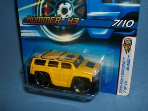 Hot Wheels 2005 First Editions Blings #037 Hummer H3 Yellow - Picture 1 of 5