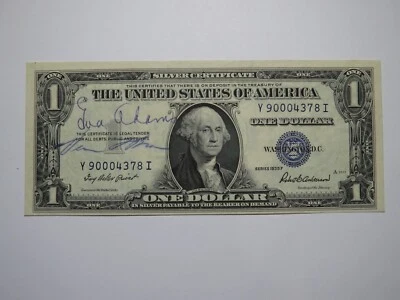 $1 1935 Eva Adams Courtesy Autographed Signed Silver Certificate Mint Director - Image 1 of 2