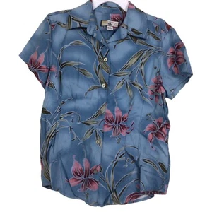 Caribbean Joe Women’s Button Front Floral Top PS - Picture 1 of 2