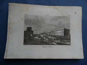 NAPOLI-ALBERGO DE'POVERI-ANTICA INCISIONE IN RAME SU DISEGNO DI A. GIGANTE-1846 - Picture 1 of 1