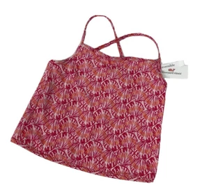 Vineyard Vines Medium (M) Mädchen Tankini Schwimmen Oberteil Shell Print wendbar pink neu mit Etikett - Bild 1 von 3