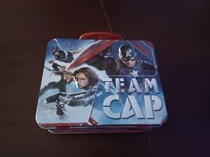 Marvel Captain America Civil War puzzle en étain boîte à lunch casquette d'équipe équipe Stark