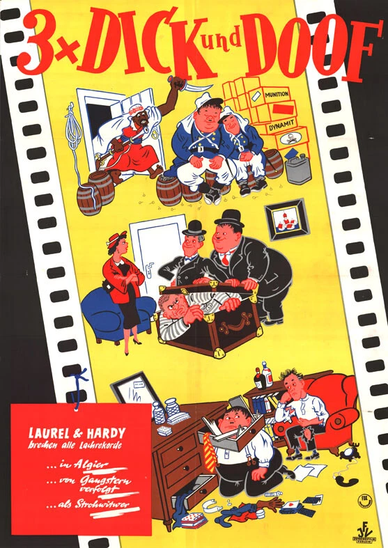 3x Dick und Doof ORIGINAL A1 Kinoplakat Stan Laurel und Oliver Hardy - Bild 1 von 1