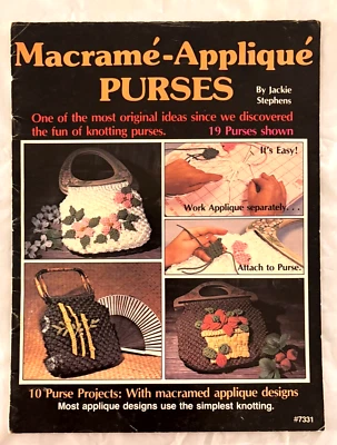 Borse Macramè-Applique Borsetta Modelli Annodatura Libro 19 Disegni Unici - Immagine 1 di 2
