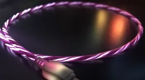 CANDY FLOW MOVING LIGHT led charger cable for iPhone 8 7 6 plus 5s MICRO USB B C - Picture 1 of 15