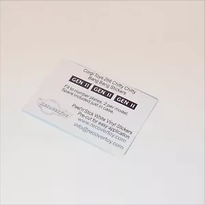 Corgi Toys 266 Chitty Chitty Bang Bang GENII Number Plate Stickers - Picture 1 of 4