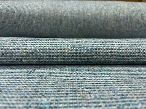 4.25 yds Luum Wool Fleck Blue Wool Upholstery Fabric MSRP $331 - Picture 1 of 11