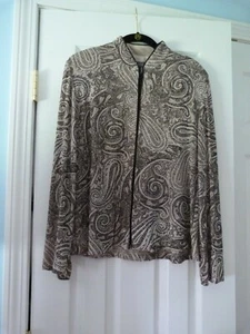 DRESS BARN   LADIES  BROWN PAISLEY SEQUINED JACKET : SIZE 14  VGC - Picture 1 of 3