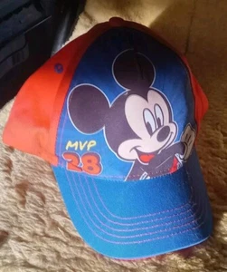 Disney Mickey Mouse Little Kid's Hat MVP 28 Blue Plastic Snapback nice condition - Picture 1 of 5