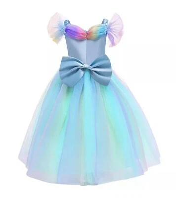 Kids Girls Christmas Costume Princess Fairytale Dress Mermaid 4T Birthday Party - Image 1 of 2