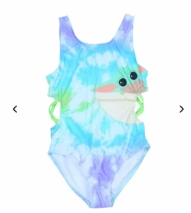 NWT Star Wars the Mandalorian Baby Yoda girl's swimsuit suit/swimwear sz.4 - Picture 1 of 3