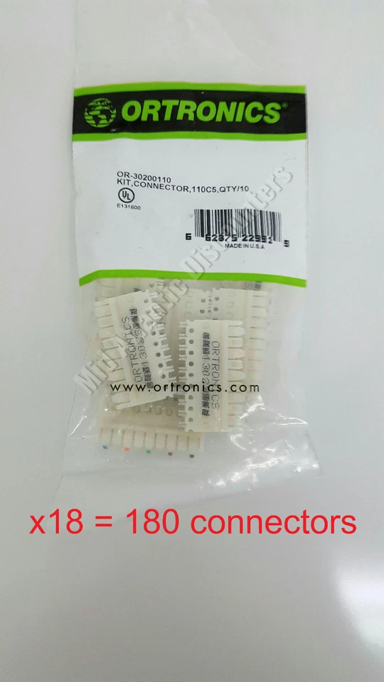 180 Ortronics OR-30200110 Connector Kit 110C5 Connecting Blocks - Image 1 of 1