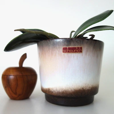 60er 70er WGP Blumentopf Übertopf Fat Lava Keramik Scheurich Planter Ø 11,8 cm - Bild 1 von 4